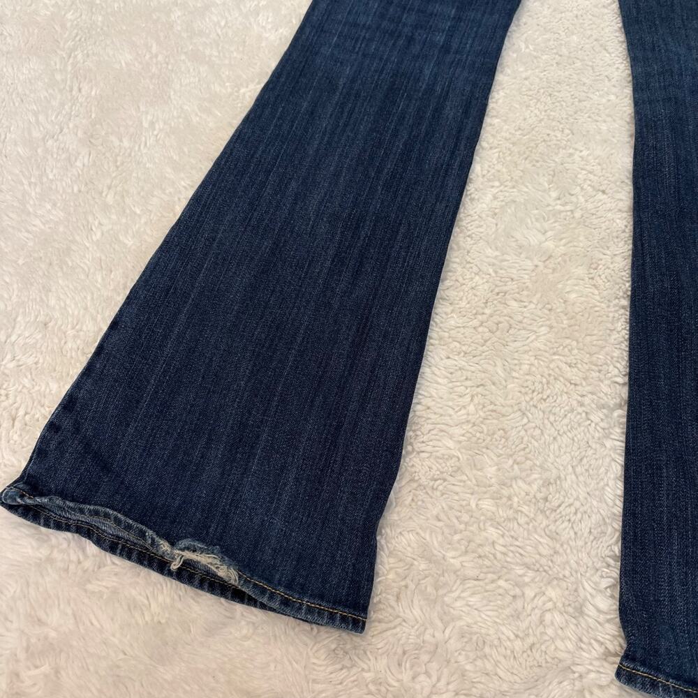 VTG Y2k 90s American Eagle Womens Low Rise Boot Cut Jeans 4L Dark Wash Preppy - Picture 7 of 7